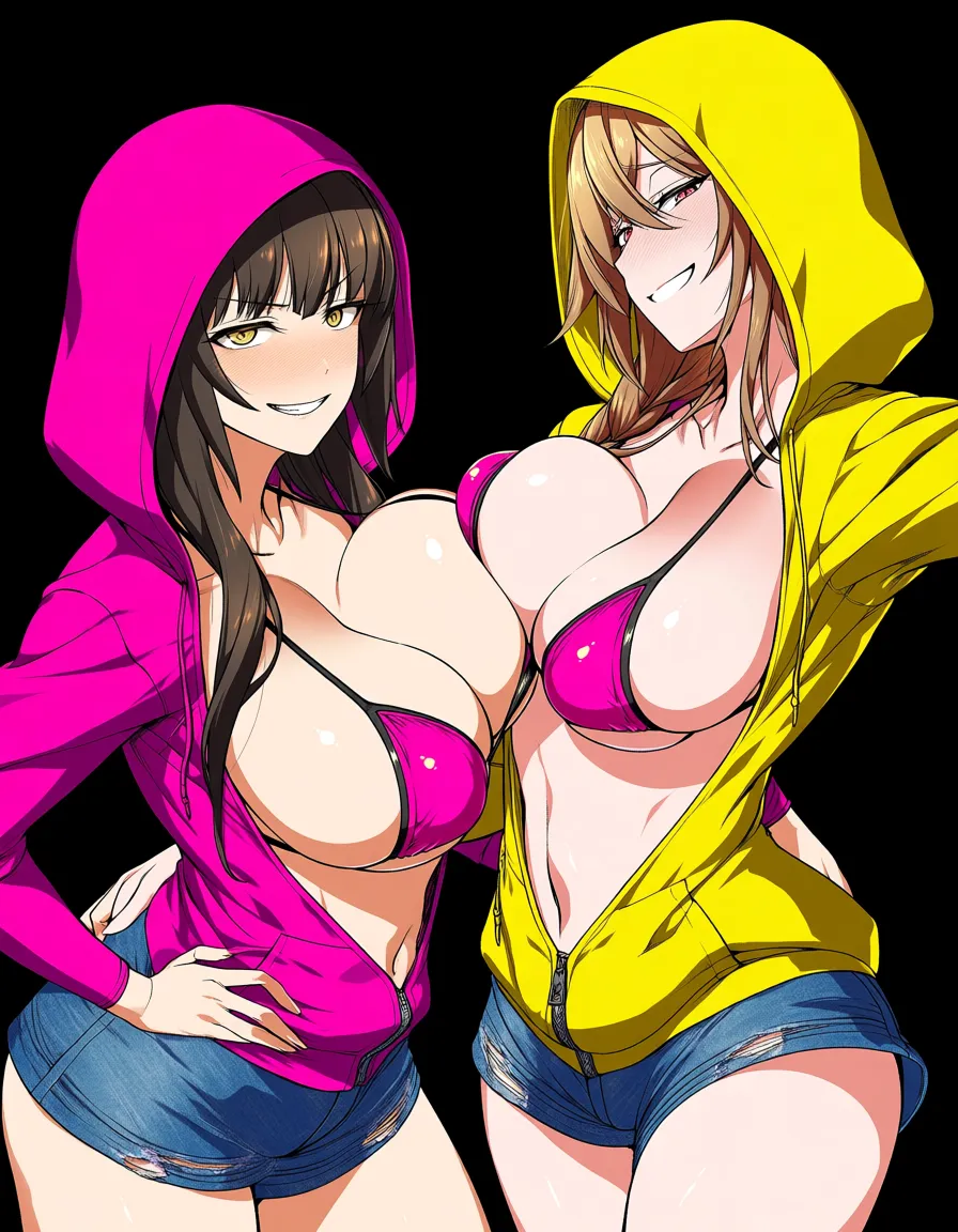 @mirko , @uraraka_ochaco 2girls looking_at_viewer grabbing_own_breast standing 
zipper hooded_jacket  bikini_under_clothes denim_shorts cleavage pov male masturbation, hentai_studio_quality threesome, hentai_studio_quality hentai_studio_quality, hentai_studio_quality, hentai_studio_quality, hentai_studio_quality, hentai_studio_quality
group_sex hentai_studio_quality clothed_female_nude_male clothed_sex, hentai_studio_quality
