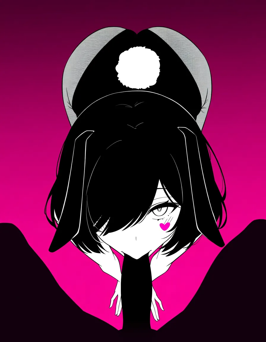 1girl, nyantcha_artstyle, @hatsune_miku, rabbit_hole_(vocaloid), fake_animal_ears, rabbit_ears, fake_tail, rabbit_tail, fishnet_pantyhose, facial_mark, heart-shaped_pupils, blush_stickers, naughty_face, all_fours, ass, looking_up, looking_at_viewer, eye_contact, fellatio, :>, from_above, pov, hentai_studio_quality
