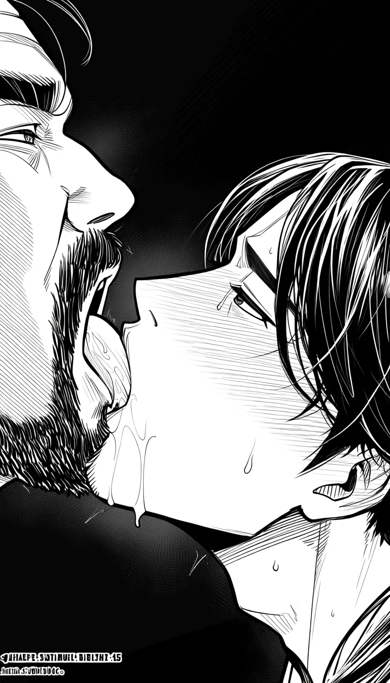 A man fucking another man's throat