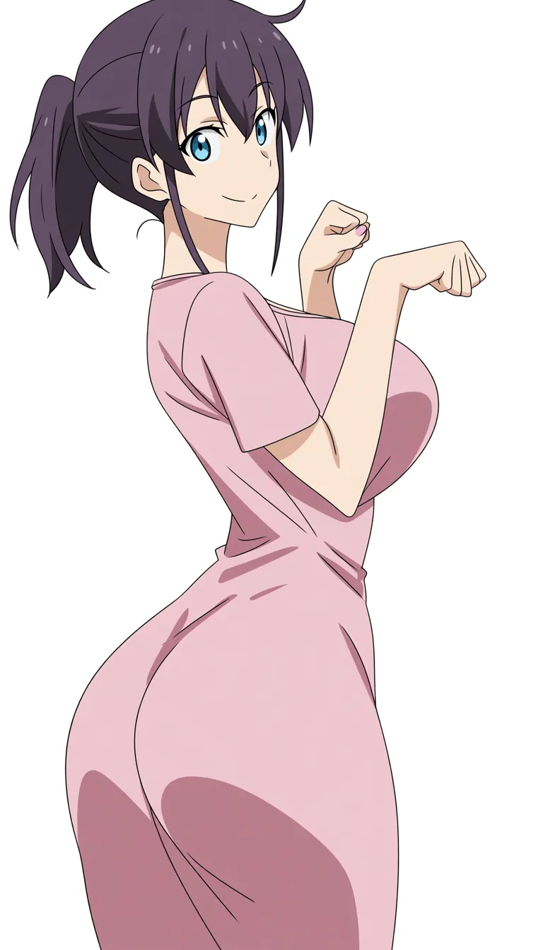 Makima, big breasts , gigantic ass, paw_pose