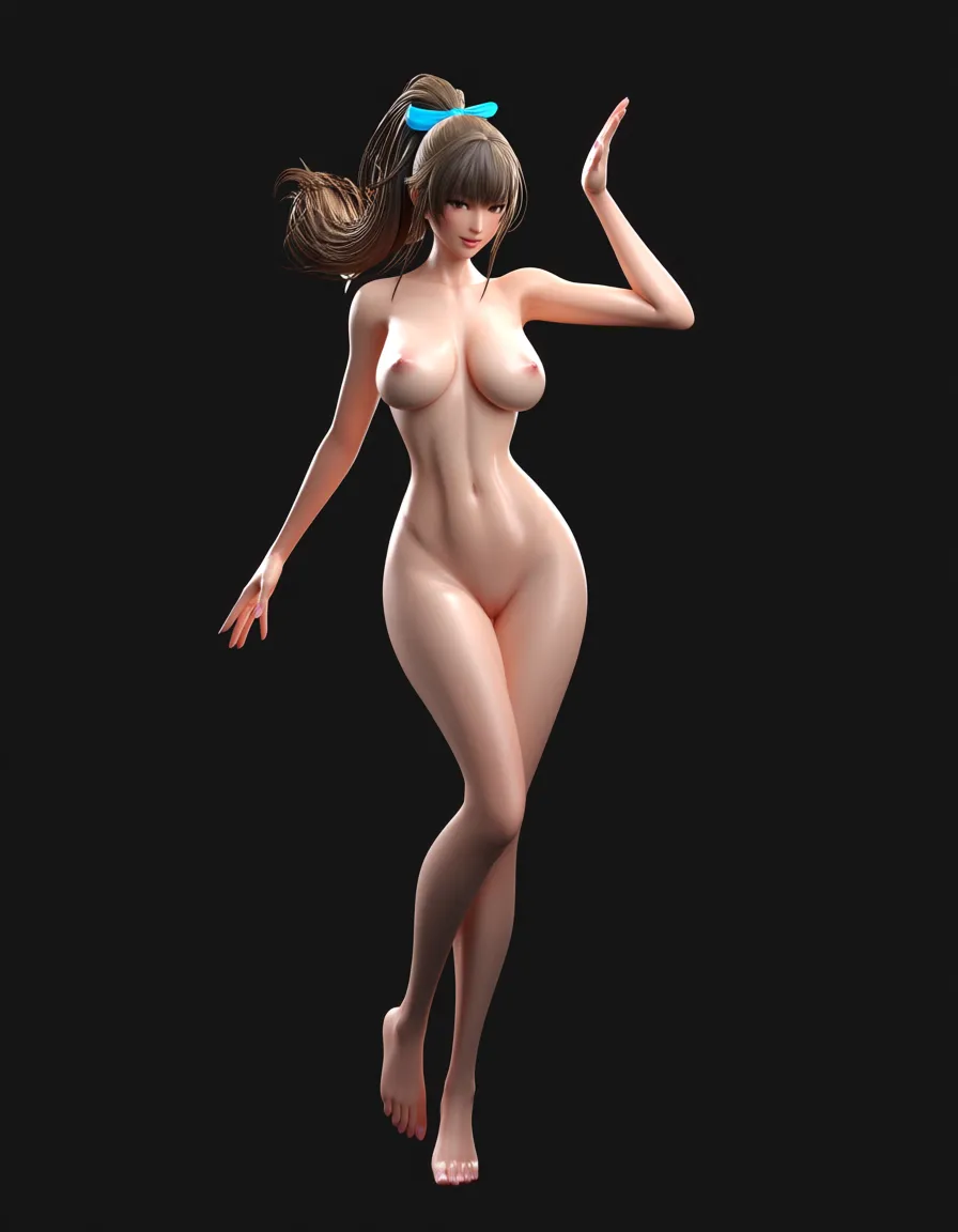 ultra detailed, 6+girls, ribbon, fully nude, hentai style, score_9, score_8, 3d render, octane render, subsurface scattering, ray tracing, smooth shading