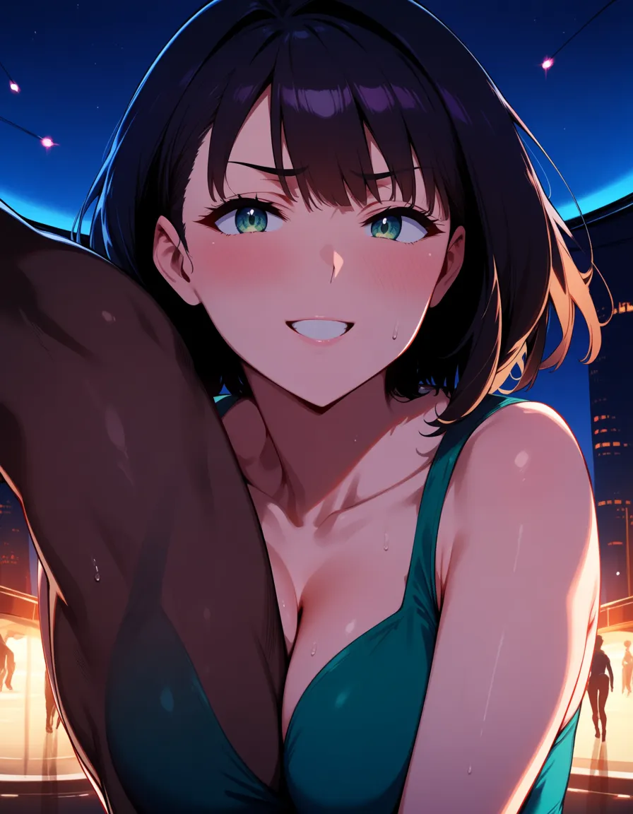 big tits gangbang in public space, hentai_studio_quality