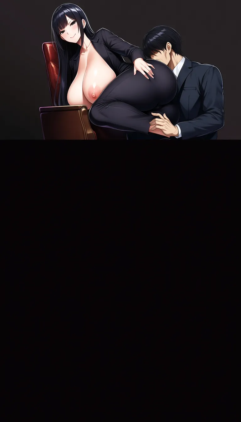 picture realistic hentai, very massive huge breasts & huge curvy legs verry massive huge ass, pritty face, skin white black straight_hair, black eyes 
she wears black suit with open breast in 60% bleu jean denim in sitting in coffeshop with stranger he makes his hand on her legs, hentai_studio_quality, hentai_studio_quality, hentai_studio_quality
