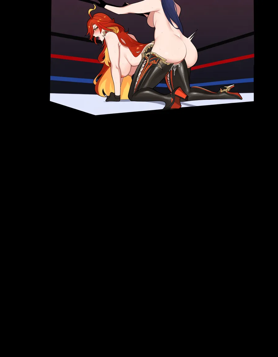 mavuika_(genshin_impact) @arlecchino_(genshin_impact) , 2girls yuri sex , wrestling_ring defeated, pussy_juice strap-on vaginal_object_insertion,,, doggystyle, from_side, hentai_studio_quality,, hentai_studio_quality, hentai_studio_quality, hentai_studio_quality, hentai_studio_quality, hentai_studio_quality, hentai_studio_quality, hentai_studio_quality
