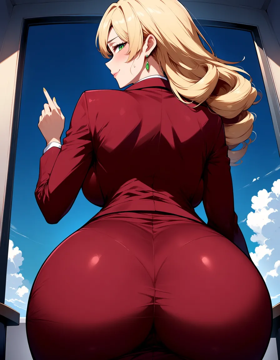 Math teacher, large breasts,big ass,normal body, curly hair,seductive,names evelina,having porn with student, hentai_studio_quality