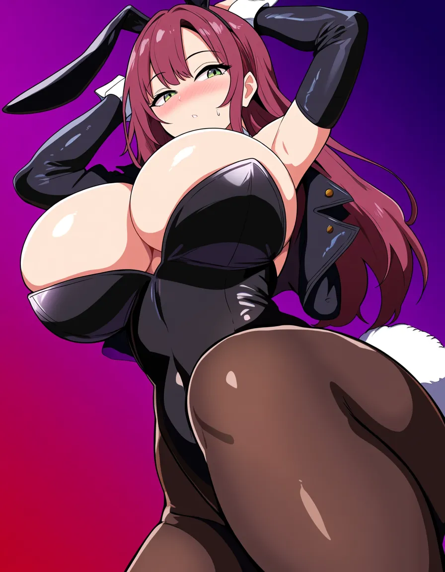 Best quality, bunny girl, tentacle breeding, ovipositor,, hentai_studio_quality