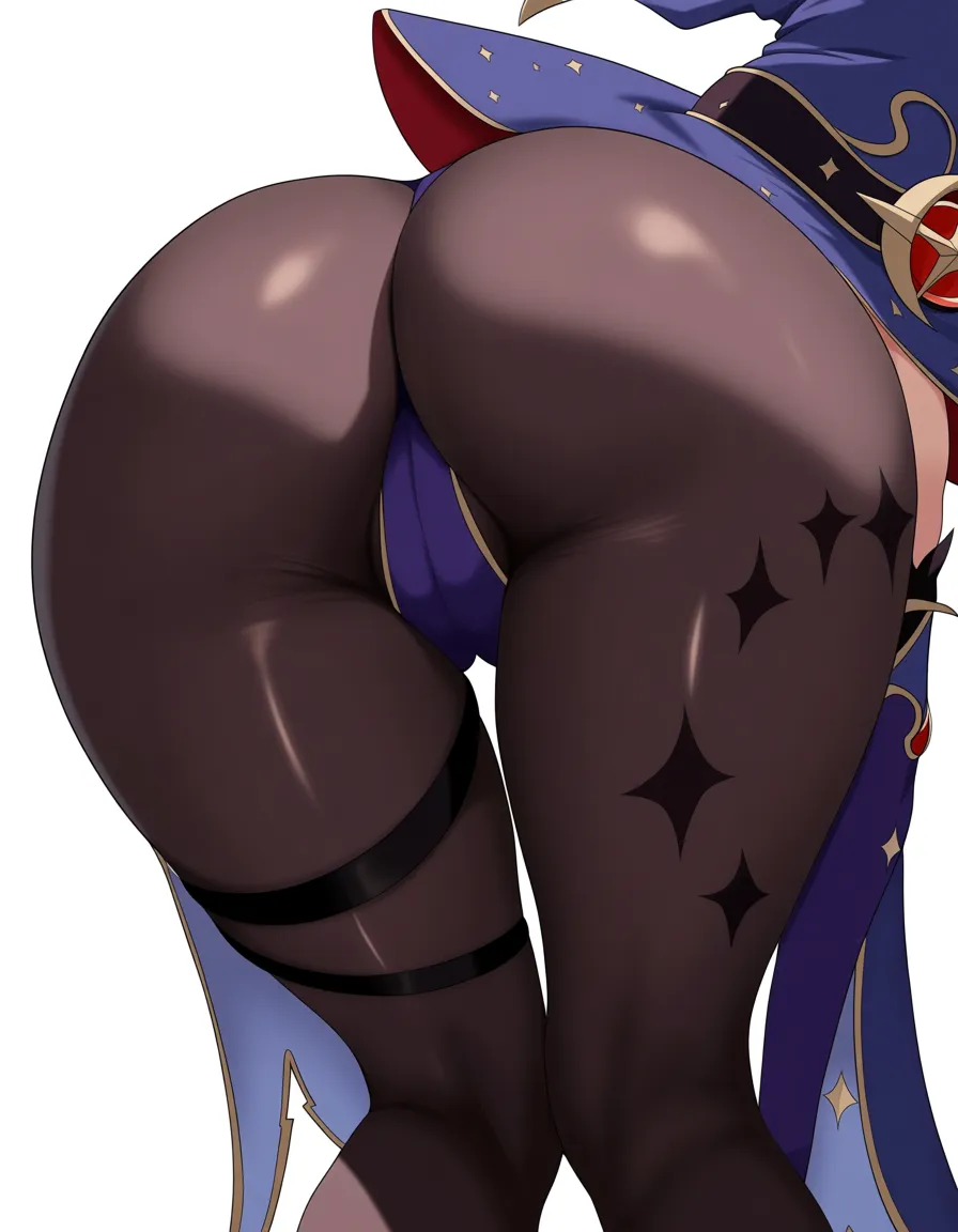 masterpiece, best quality, witch, hat, bent over, soft cel shading, hentai_studio_quality