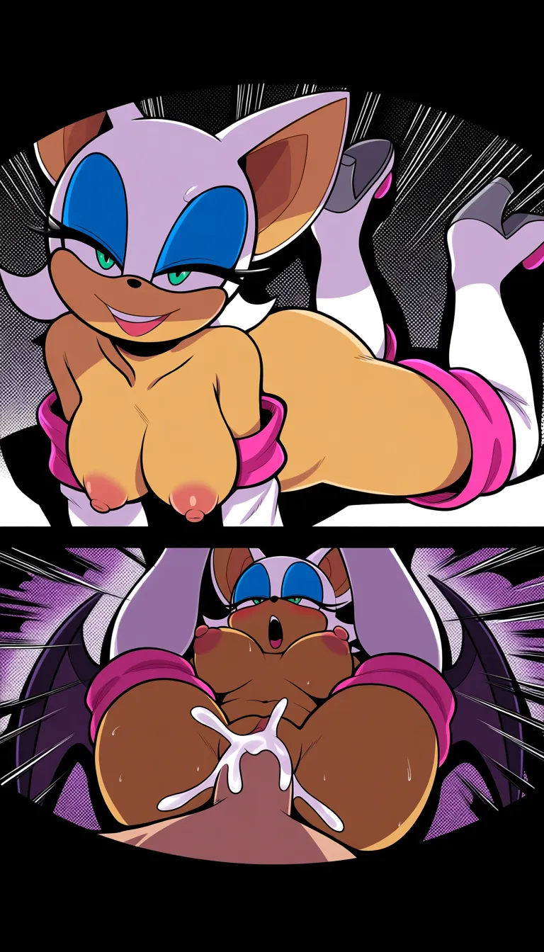 Original style Rouge the bat from Sonic Adventure, matching white gloves with pink cuffs, and white boots with pink cuffs, legs up on air, Hills, lying on ground, no butt crack, medium ass, naked ass, no pants, naked thighs, cum in pussy, medium breasts, nipples, looking on viewer, sultry smile, manga panel look, open mouth, moaning, pov things in air sex, pov vaginal sex, pov white no hairs cock, no pov hands, from above, hip bouncing, hentai_studio_quality, hentai_studio_quality, hentai_studio_quality, hentai_studio_quality, hentai_studio_quality