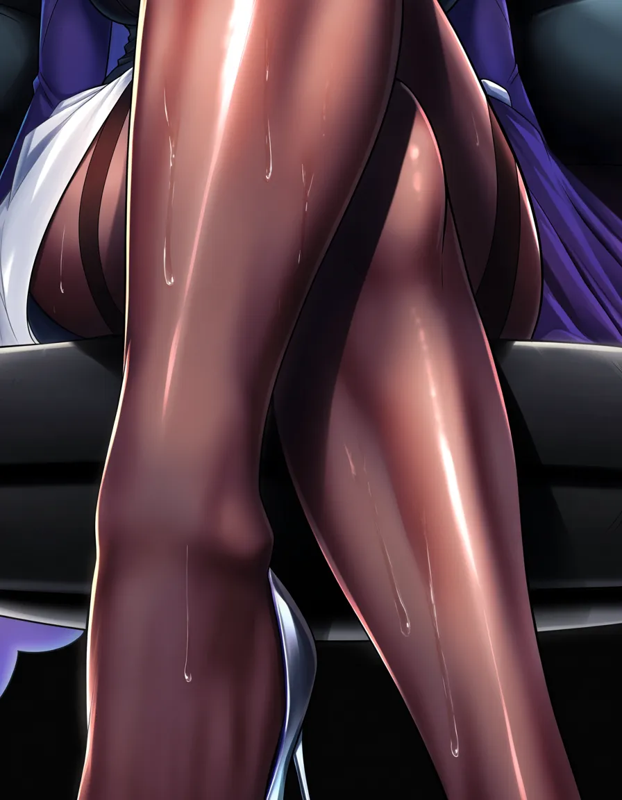 @mikasa_ackerman foot_focus crossed_legs femdom completely_nude /Masterpiece sweaty body, hentai_studio_quality