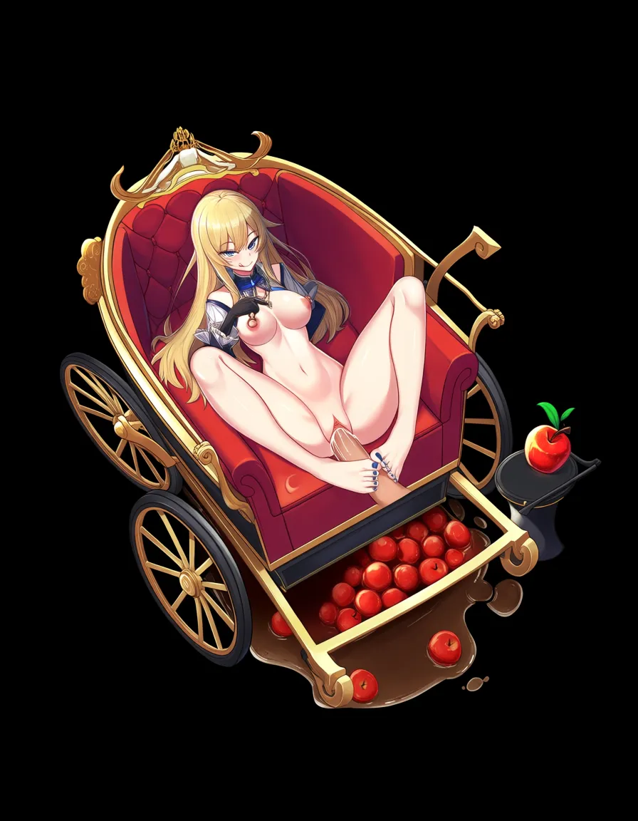 absurdres, highres, @holo, creampie, feet , foot_focus, footjob, pussy_juice, pussy_juice, vaginal, sex, puddle, nipple_tweak, tongue_out, salvia, toenail_polish, apple, confident gaze, from above, carriage, doujin style, hentai_studio_quality, hentai_studio_quality, hentai_studio_quality