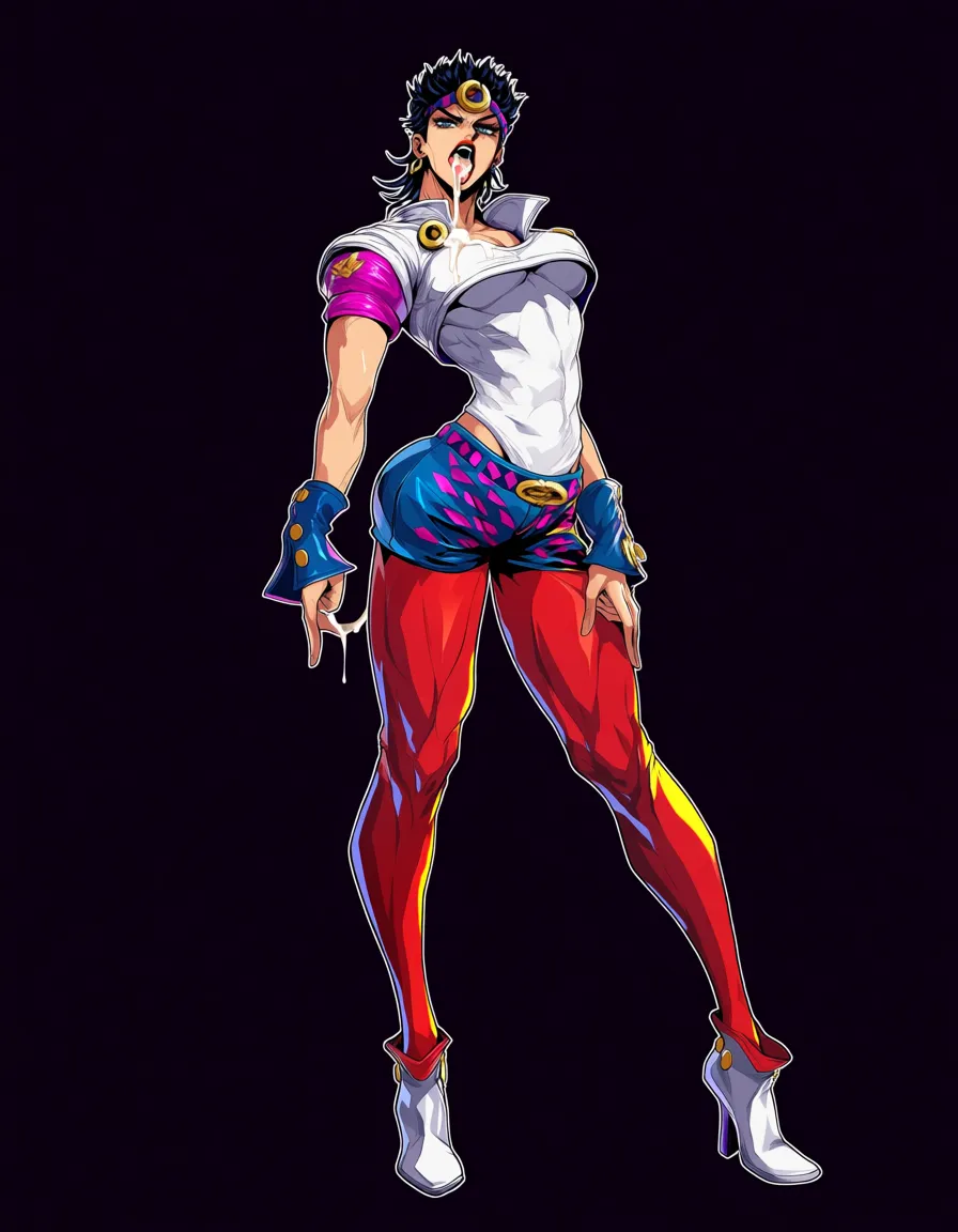 Femboy, Johnny joestar, cum_in_mouth, hentai_studio_quality
