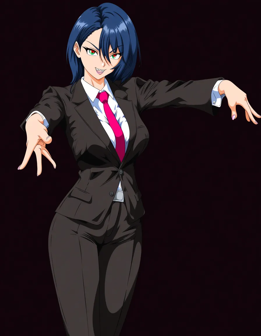 highly detailed, sharp, 1girl, necktie, presenting, smoldering look, eroge aesthetic, (anime style:1.3), 2d, anime screencap, cel shading, flat color, @00osamio00