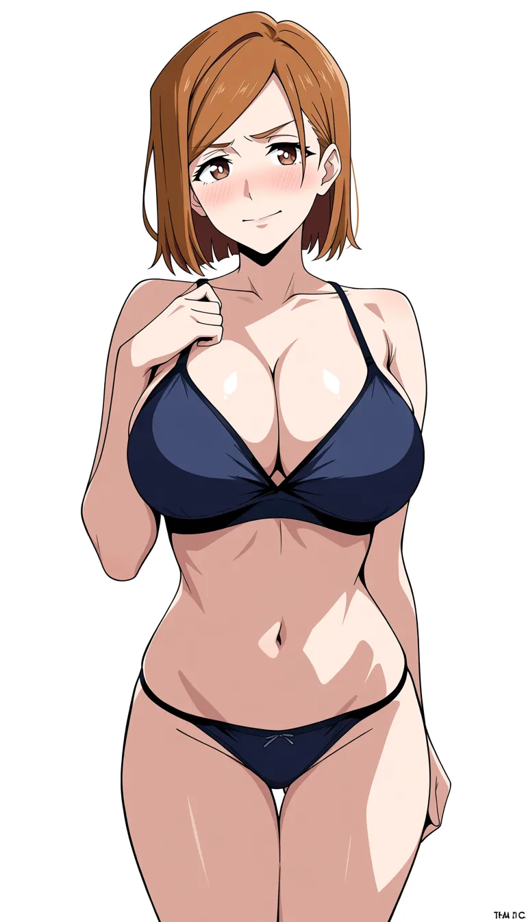 Kugisaki nobara,nude,tweak own titties