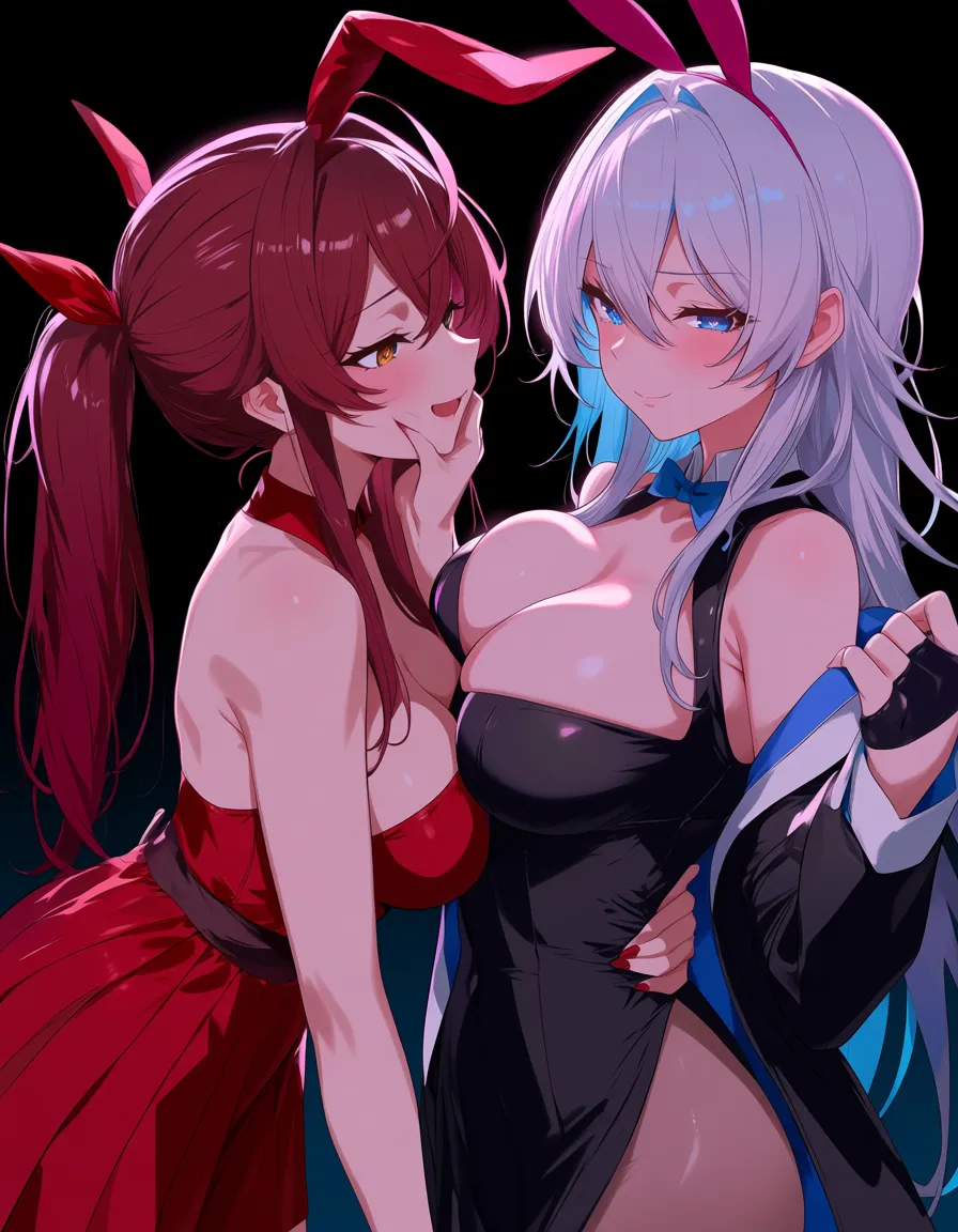 large_breasts, multiple_girls, yuri, grabbing_another's_breast, hentai_studio_quality