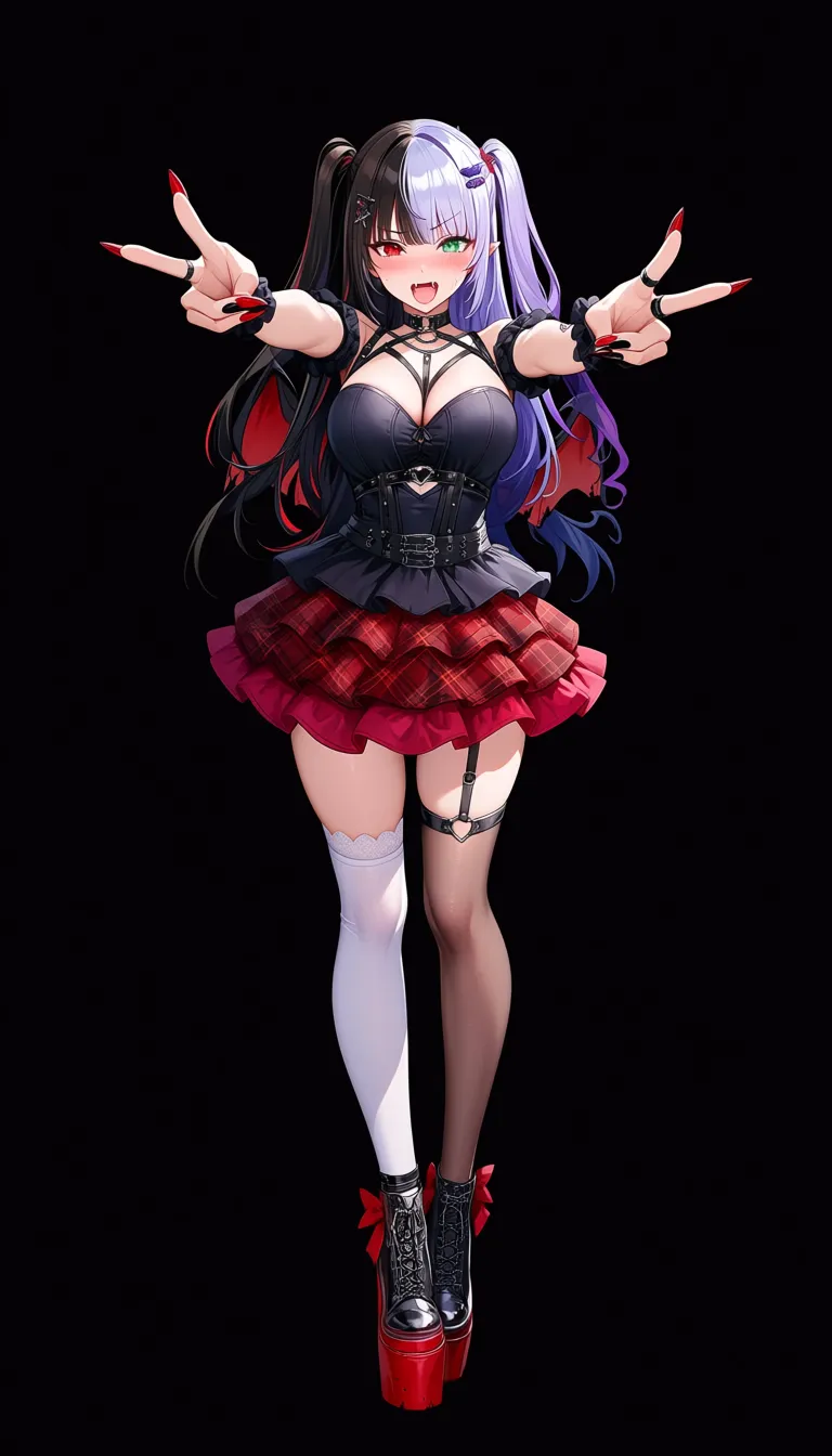 vampire goth, futa_with_female, 3 girls, yuri, hentai_studio_quality