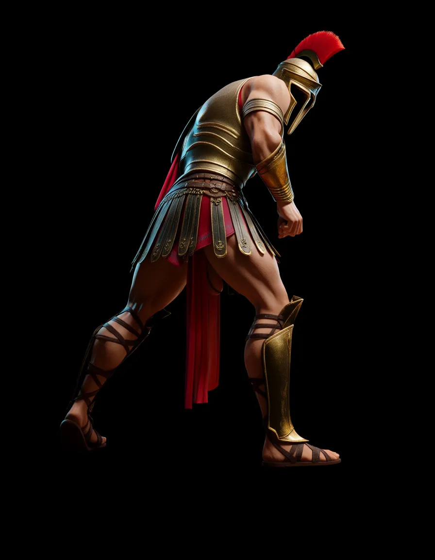 gladiator male, 1boy, fox_girl, 1girl, doggystyle, huge_penis, ancient roman ruins, from_side, score_9, score_8, 3d render, octane render, subsurface scattering, ray tracing, smooth shading