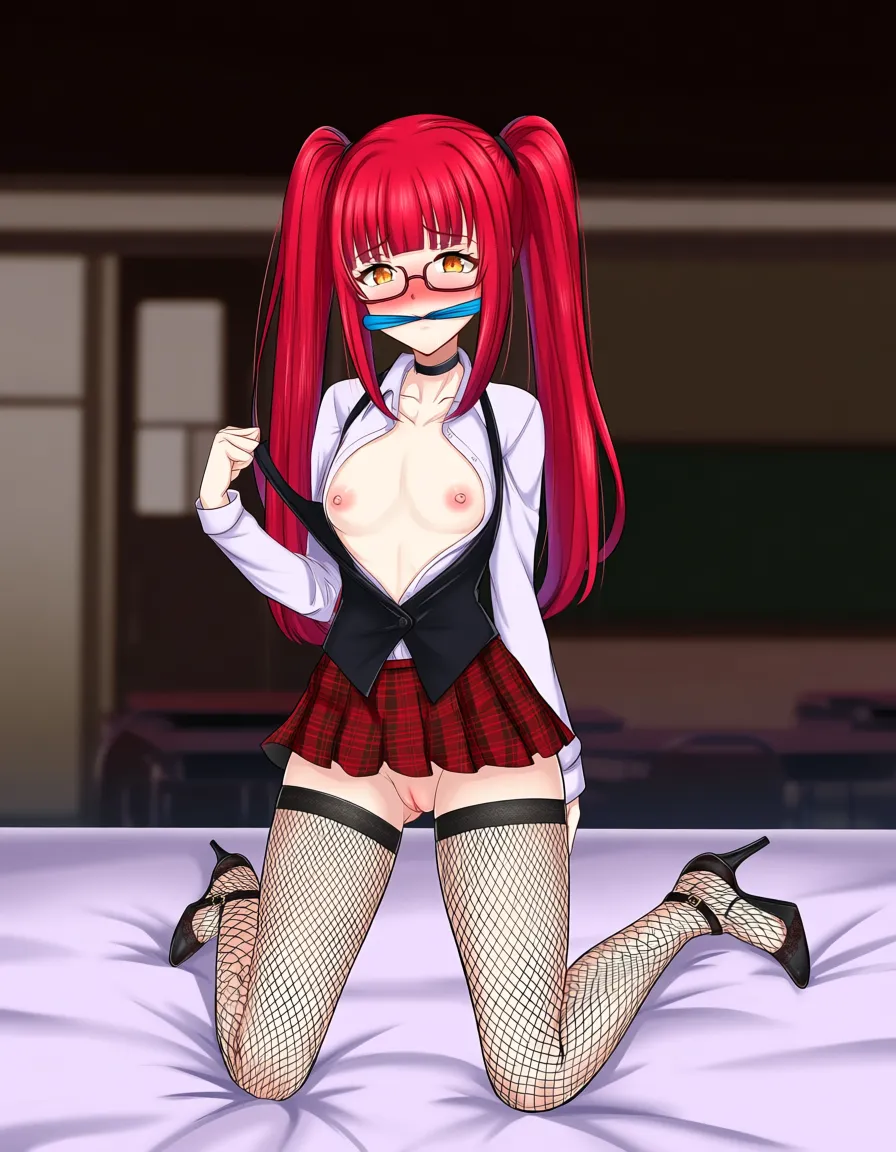 best quality, explicit detail, male focus, cocktail dress, kneeling on bed, shy smile, close-up, detailed shadinGorgeous anime milf, uncensored, shaved pussy, small breasts, pale skin, long red hair, twin tails, gagged ,coolar, lace up heels, fishnet stockings, glasses, blouse open showing boobs and nipples, plaid pleated micro skirt, face only,upskirt, in classroom, simple_background ,hentai_studio_qualityg, hentai_studio_quality, hentai_studio_quality, hentai_studio_quality, hentai_studio_quality, hentai_studio_quality, hentai_studio_quality, hentai_studio_quality