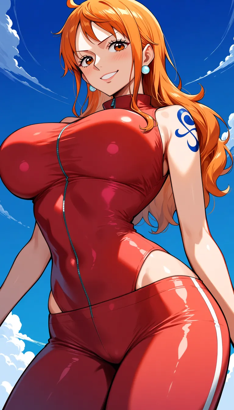 4 breasts,4 tits,4 boobs,Nami from one piece,, hentai_studio_quality