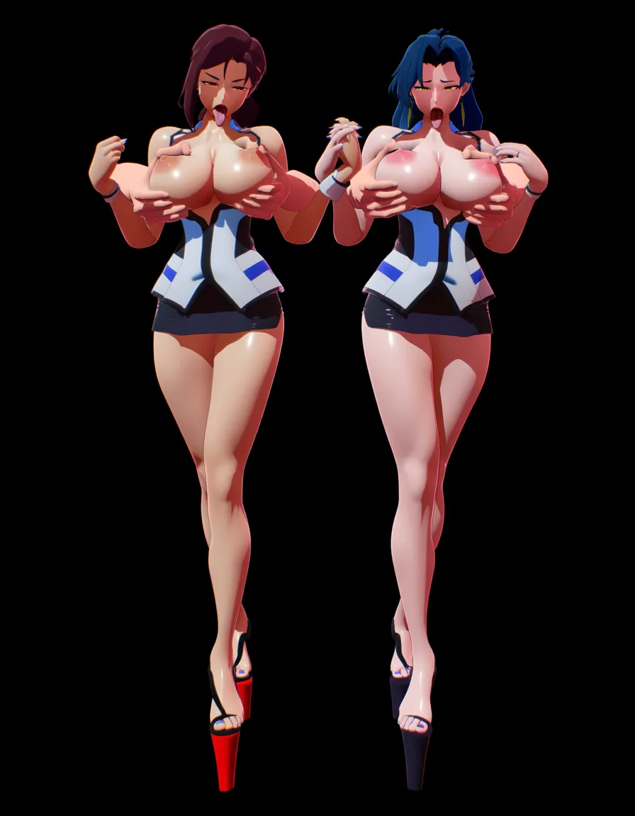 highres, 2girls, asymmetrical_docking military_uniform, hentai_studio_quality holding_hands mature_female, hentai_studio_quality tight_clothes miniskirt platform_footwear large_breasts cleavage, hentai_studio_quality kangoku_senkan, anal, hentai_studio_quality penis rolling_eyes tongue_out muscular_male, hentai_studio_quality group_sex, hentai_studio_quality vivid groping, hentai_studio_quality size_difference, cum, hentai_studio_quality, score_9, score_8, 3d render, octane render, subsurface scattering, ray tracing, smooth shading, (anime style:1.3), 2d, anime screencap, cel shading, flat color, @00osamio00, (anime style:1.3), 2d, anime screencap, cel shading, flat color