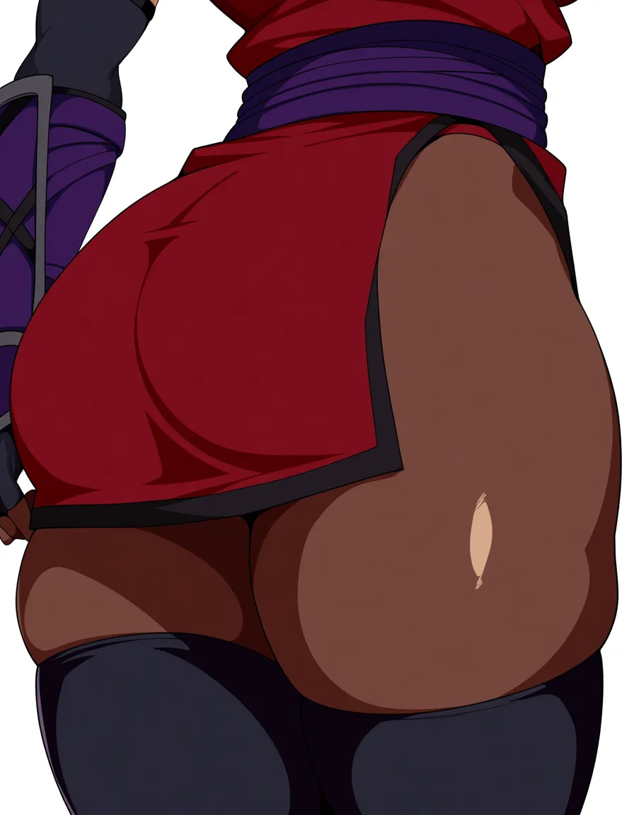 Girl, dark-skinned_female, gigantic_breast, gigantic_ass, ninja, hentai_studio_quality