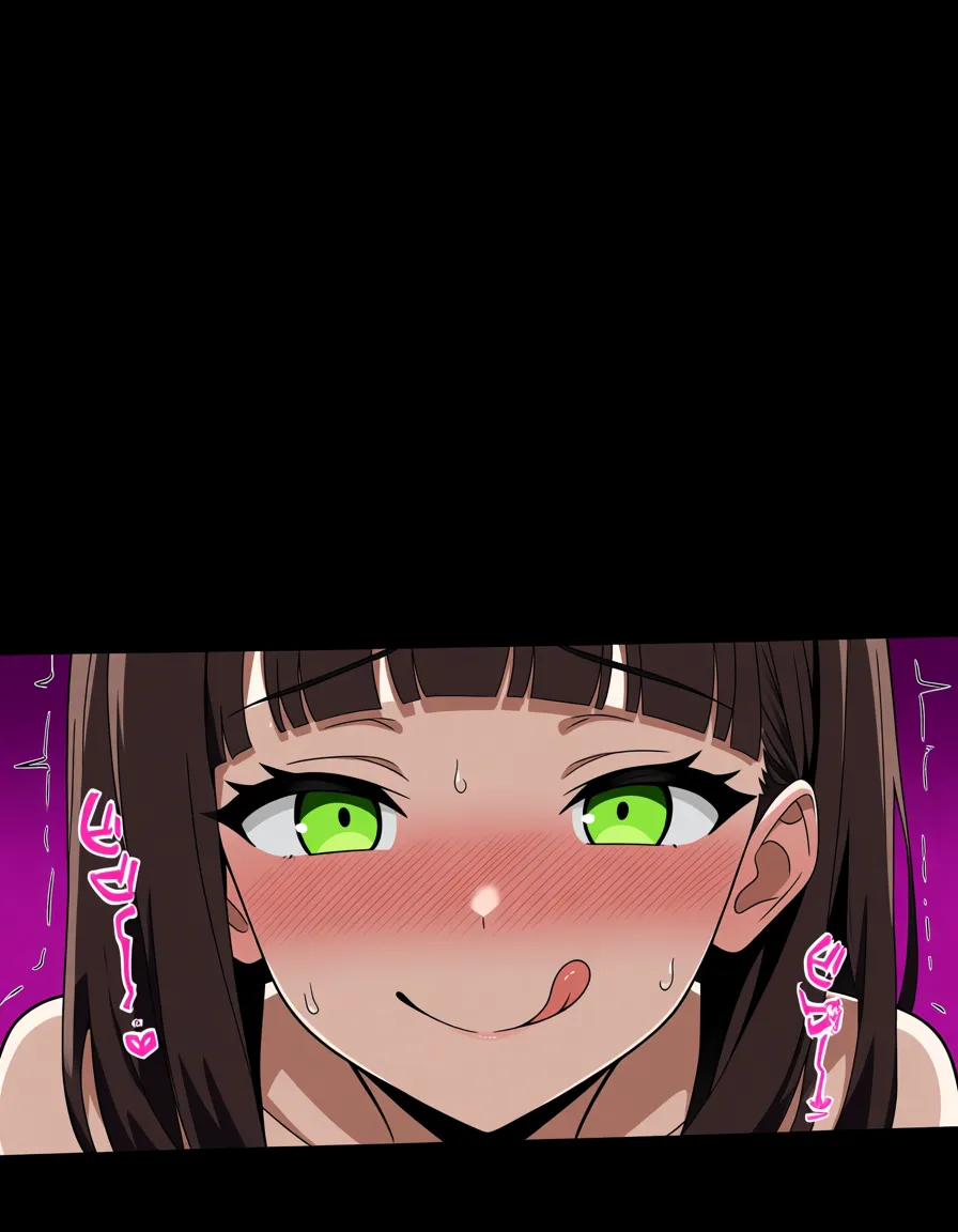 green_eyes blunt_bangs dark brown_hair long_hair milf blushing nervous_sweating heart-shaped_pupils tongue_out smile pussy_juice trembling resisting the urge to masturbate, hentai_studio_quality, hentai_studio_quality, hentai_studio_quality, hentai_studio_quality, hentai_studio_quality, hentai_studio_quality, hentai_studio_quality