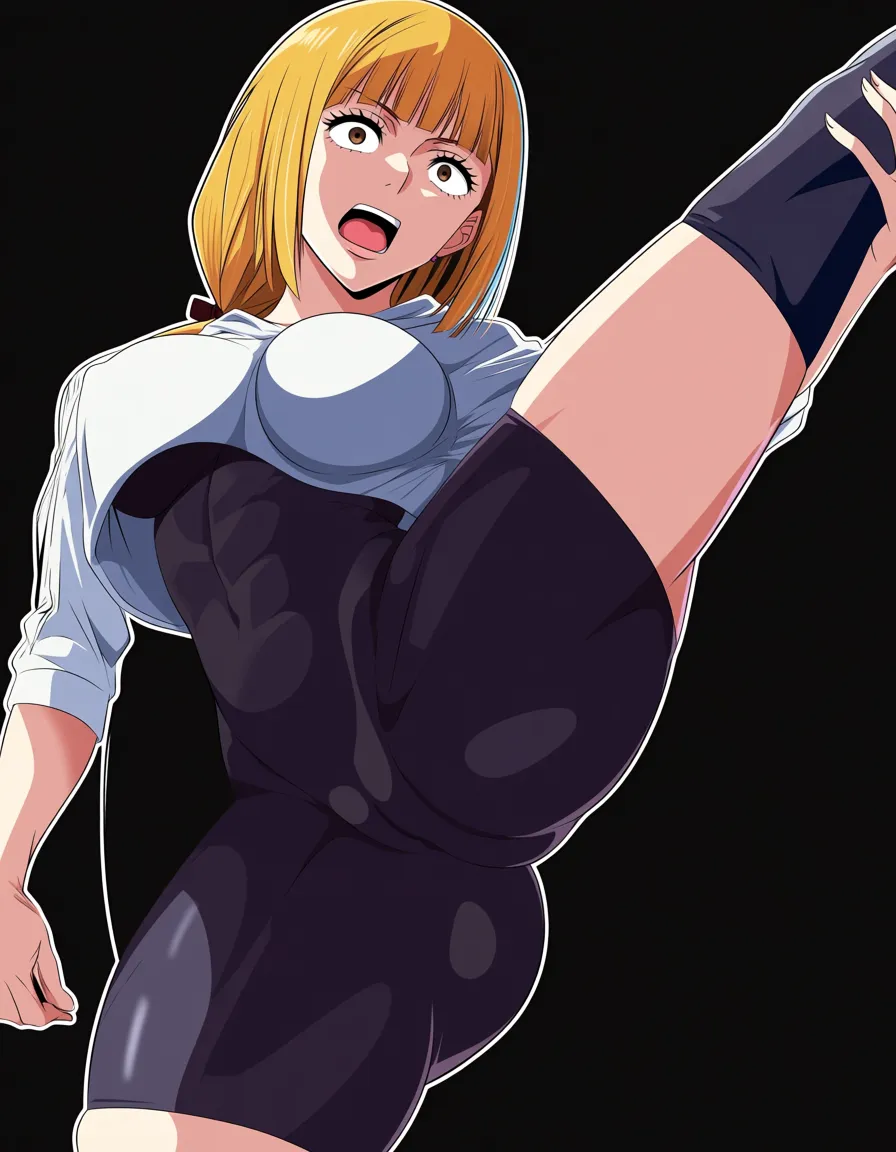 ultra detailed shading, leg_up, Takako Uro from jujutsu kaisen,anime style, hentai_studio_quality