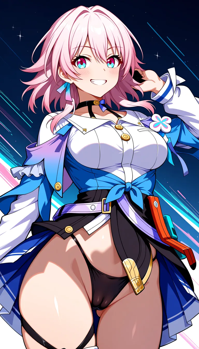 masterpiece, March  7th from Honkai starrail, outfit , cameltoe, Smile, Scale: 0.1 for hentai_studio_quality,,, hentai_studio_quality, hentai_studio_quality, hentai_studio_quality
