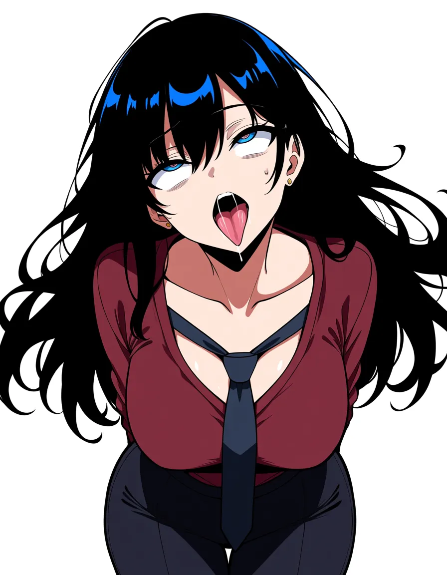 ultra detailed, solo female, necktie, ahegao, eroge aesthetic, hentai_studio_quality