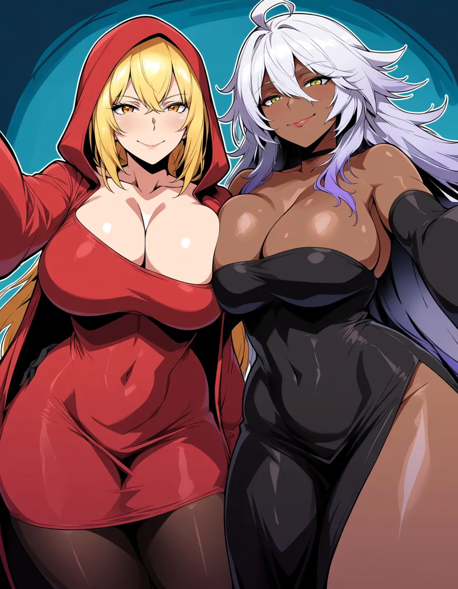 ultra detailed shading, couple, selfie pose, blowjob, curvy figure, blonde hair, eroge aesthetic, hentai_studio_quality