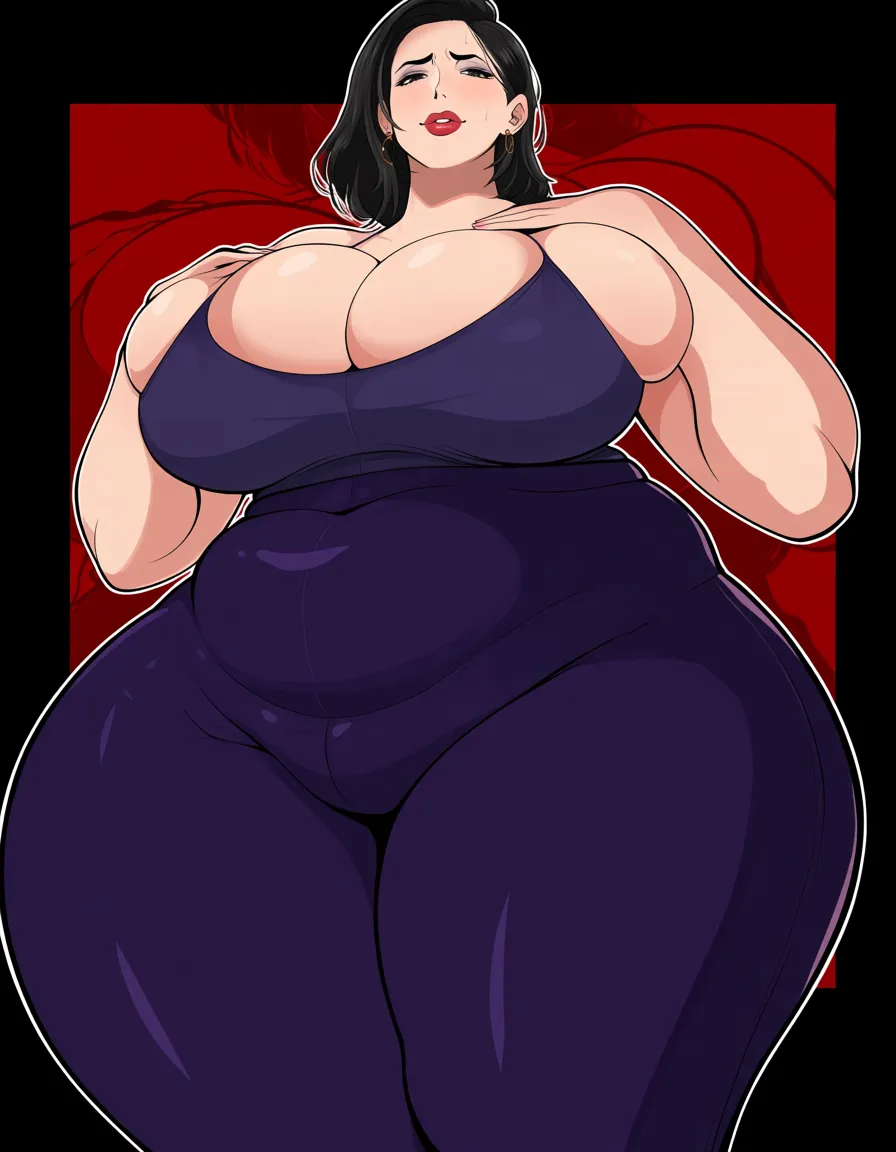 ultra detailed, #mature_female #huge_breasts #huge_ass #wide_hips plump thick_thighs #pawg pale_skin #mommy #oiled  #makeup #steaming_body musical_note jazz#body_odor #brunette #bottomless #singing jazzy #dominant_female #larger_female #1boy #younger_male #male_pov #ejaculation, #desperate, hentai_studio_quality