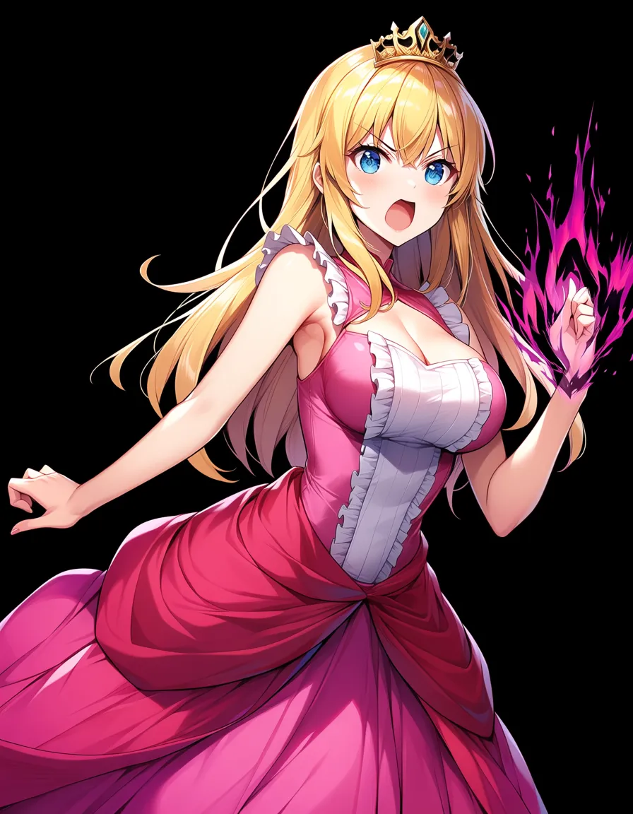 highres, vivid, princess, bare arms, frills, creampie, wild energy, detailed shading, hentai_studio_quality