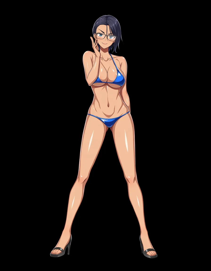 Glasses, Uniform Worker, Fullbody, Oils body, Netorare, french_kiss , public_indecency, hentai_studio_quality