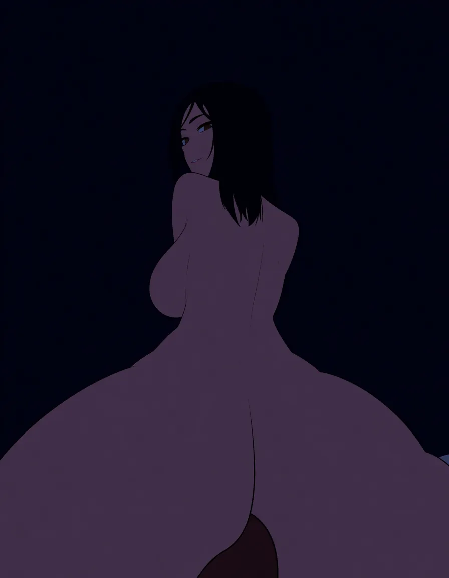4k, pov view, in bed, night time, dim lights, steamy scene, 19 year old, big boobs, big ass, thin waist, flat tummy, big thighs, black long hair, brown eyes, hot body, twerking on cock, riding,, hentai_studio_quality