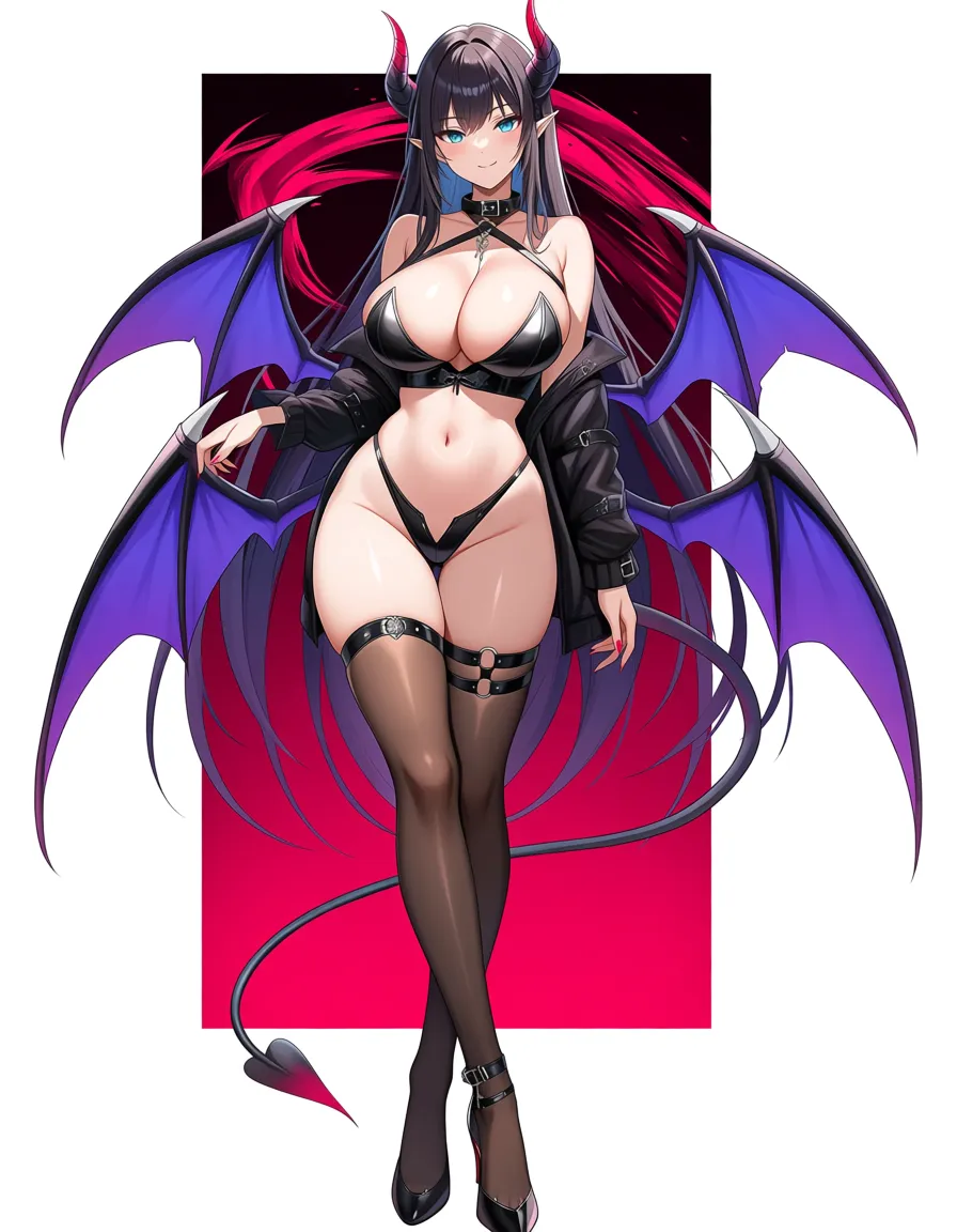 demon_girl, full_body, collar,, hentai_studio_quality
