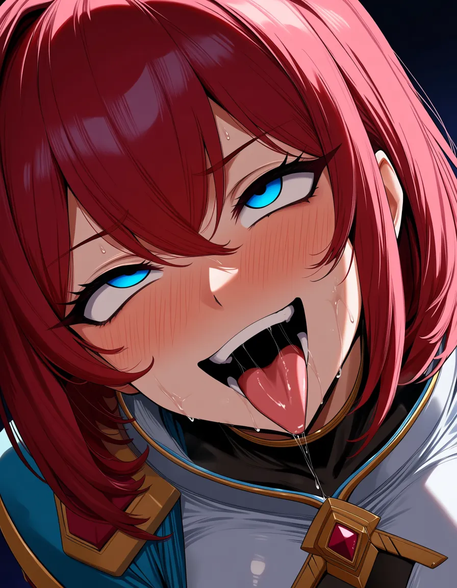 masterpiece, high quality, sally whitemane, ahegao, bdsm, whipped, salivating, tongue, wet, hentai_studio_quality