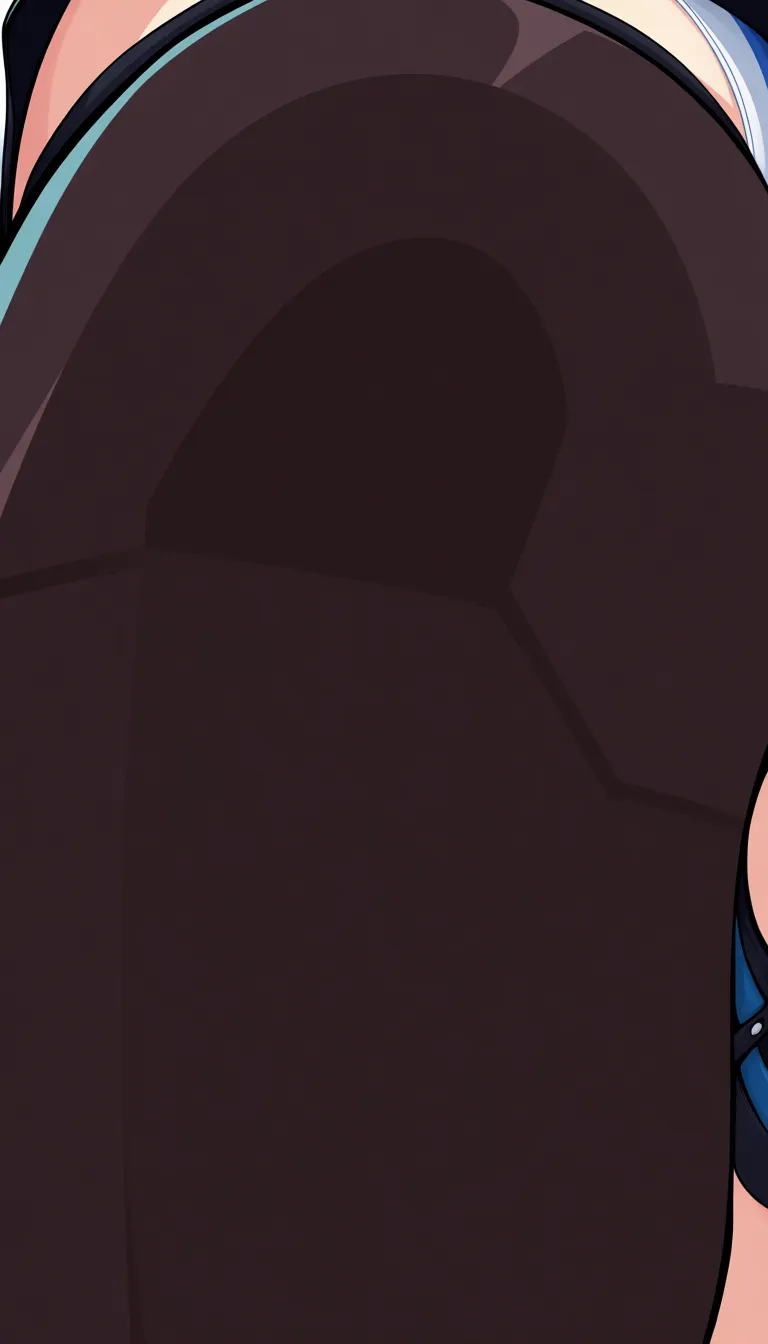 /masterpiece_absurdres /ultra_detailed, akairiot_artstyle, 1 girl, close up, Eula Lawrence, from behind,shorts down, panties, Cameltoe, from Below, petite ,Haughty smile, standing., hentai_studio_quality