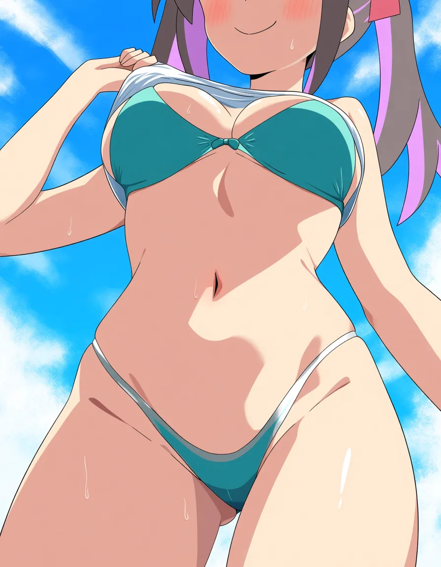 Oyama mihari, cyan underwear, hentai_studio_quality