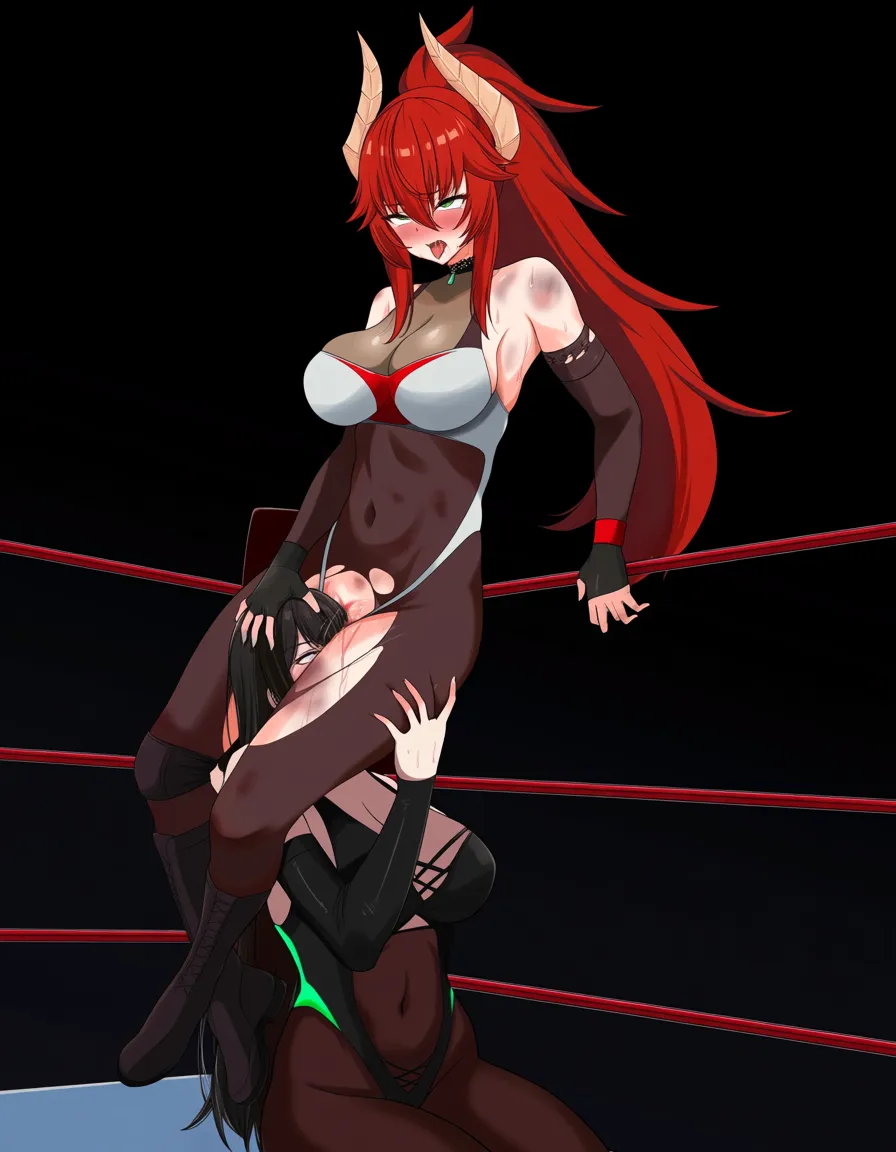 Zentreya_(vtuber)-red_hair, @watson_amelia-blonde_hair , 2girls yuri sex, wrestling_ring, wrestling, , bruised , pussy_juice orgasm ahegao , defeated, cunnilingus, hentai_studio_quality, hentai_studio_quality
