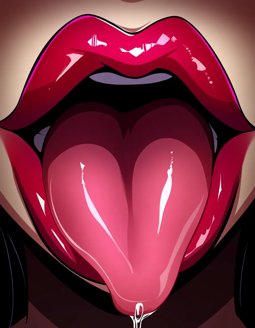 highly detailed, sharp, bimbo lips office_lady lipstick hyperfem mature_female ahegao, close-up mouth fetish anteater mouth tongue male_pov age_difference smaller_male erection pent_up about_to_cum precum, hentai_studio_quality