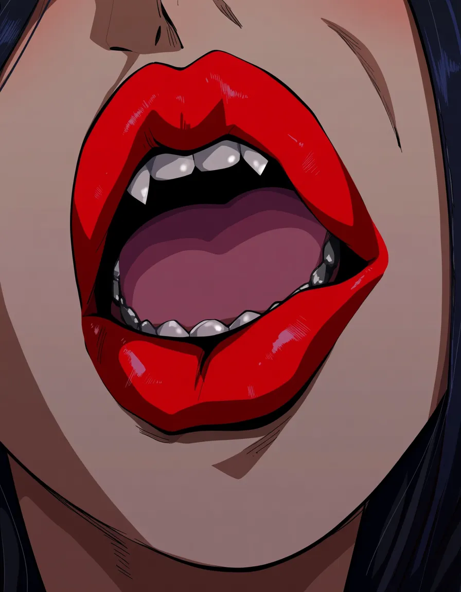 highly detailed, sharp, mature_female office_lady with bimbo_lips lipstick makeup french_kiss 1boy mouth buchukisu sloppy, hentai_studio_quality