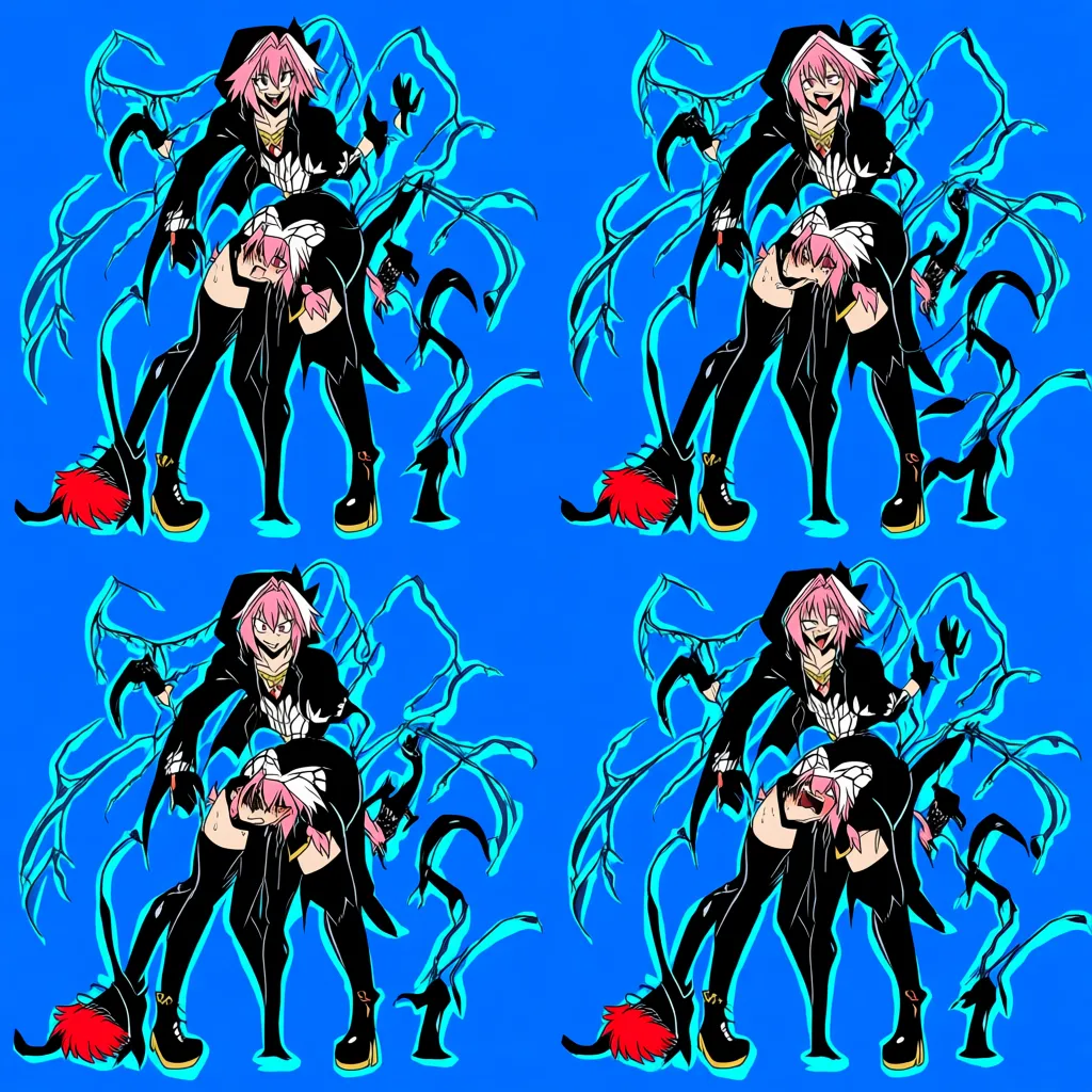 astolfo,venom suit,on top,futanari,fucks guy,rims guy,male_penetrated,anal,futa on male,astolfo fucks