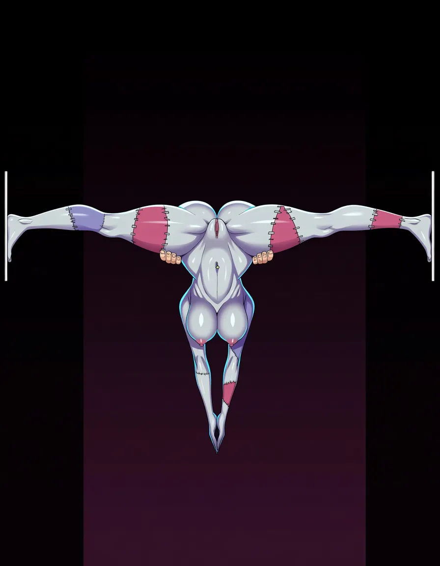 Extremely white goth girl, patchwork zombie skin, Extremely glossy detailed skin, coverd neck to tow in tatoos an piercings, large breast, small waist, hourglass body, large wide hips, toned stomach an hips, nude, naked no clothes, bent over legs open hovering over the camera pussy in view, a normal human man grabbing her hip from behind, dick barred deep inside her, hentai_studio_quality,, hentai_studio_quality, hentai_studio_quality, hentai_studio_quality, hentai_studio_quality, hentai_studio_quality, hentai_studio_quality