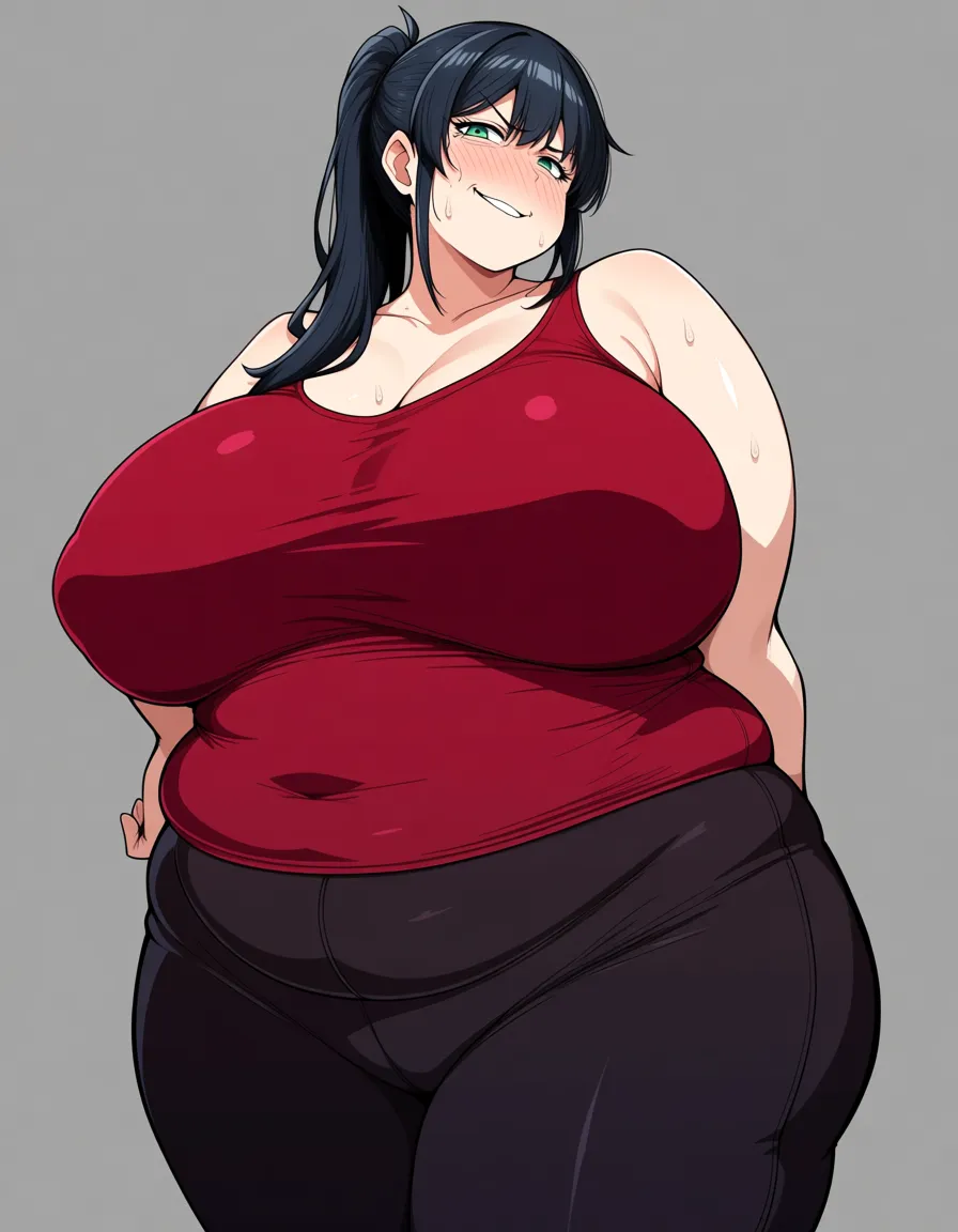 masterpiece, young woman, fat, ugly, nerdy, huge_breasts, hentai_studio_quality