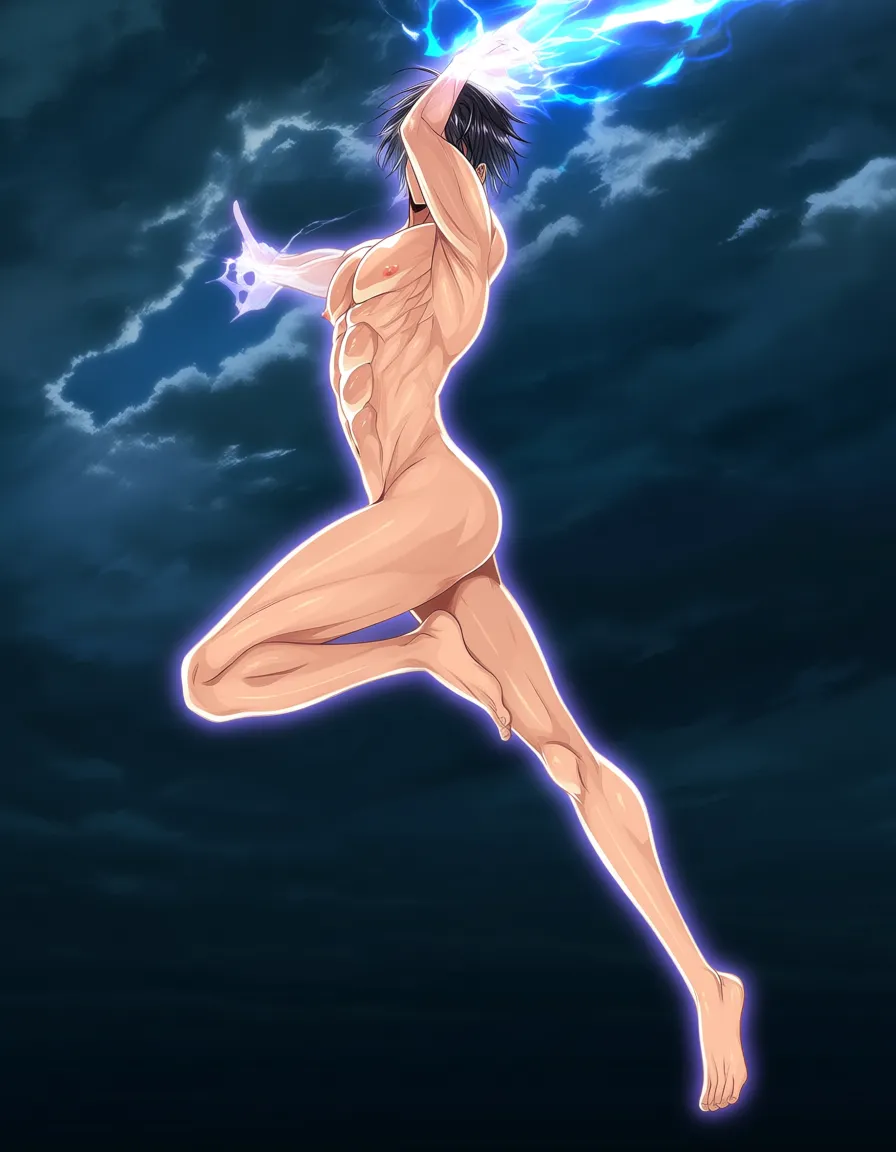 ultra detailed shading, male focus, barefoot, black skirt, fully nude, cloudy sky, wild energy, visual novel art cum_in_pussy cumdrip no_bra no_panties legs_apart school_uniform, hentai_studio_quality