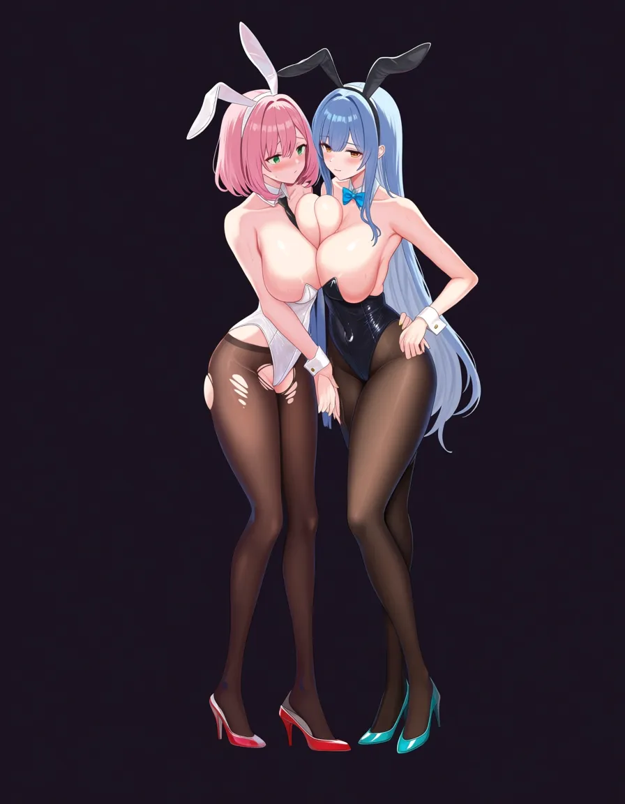 @yor_briar @tohsaka_rin tentacles 2girls cumdrip torn_clothes torn_pantyhose, hentai_studio_quality
