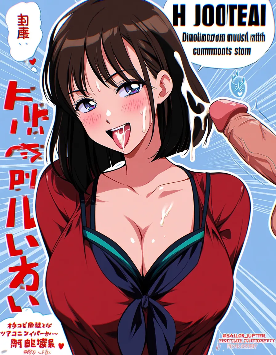 @sailor_jupiter 
happy 
medium_breasts 
public_indecency 
handjob 
cum_on_hair 
full_body 
official_style, hentai_studio_quality, hentai_studio_quality