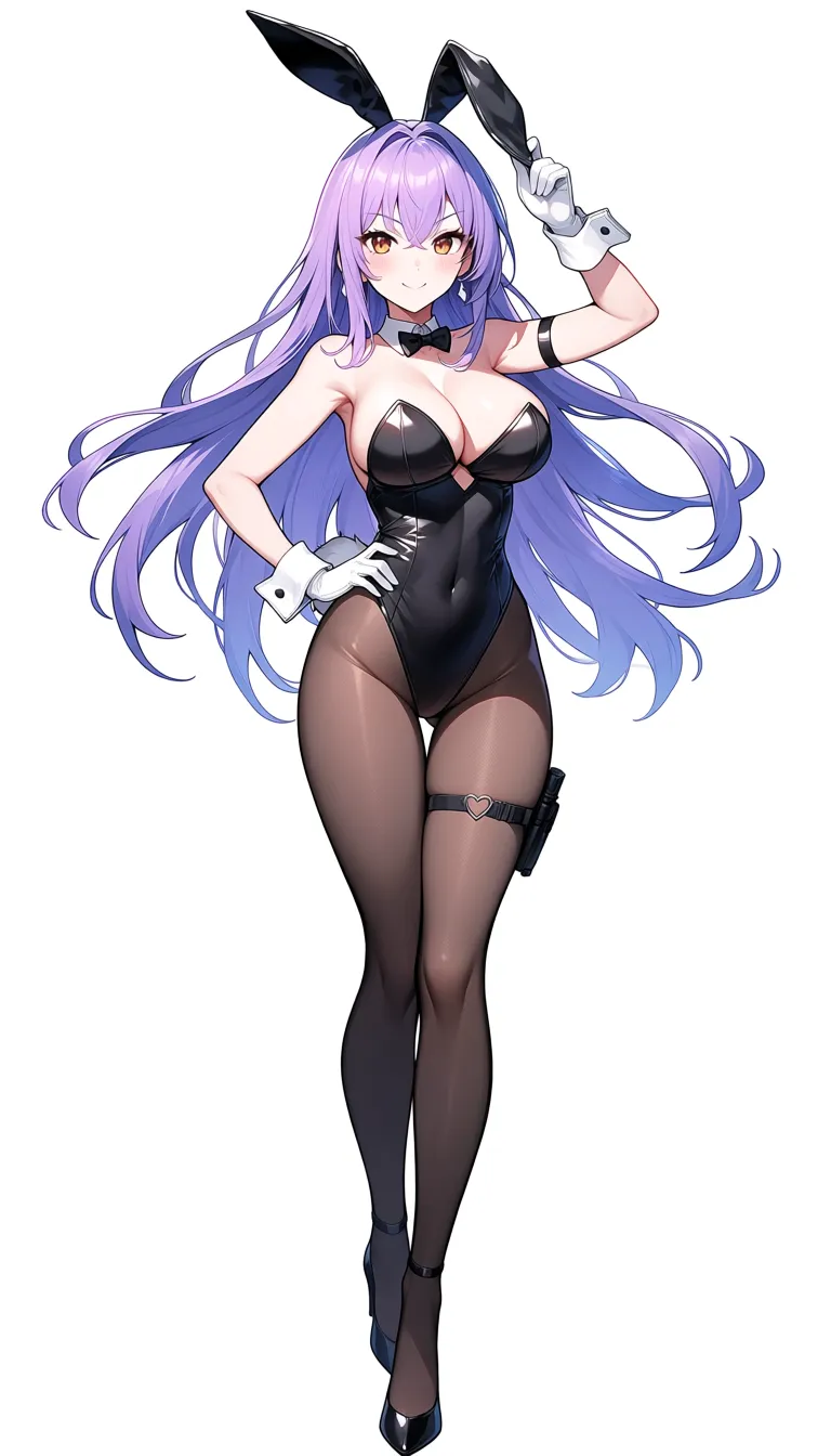 highres, vivid, bunny girl, wild energy, full body, vivid anime colors