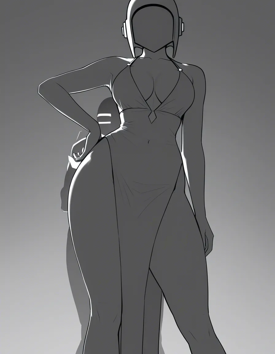 CGI masterpiece, 8k, multiple girls, hand on own hip, cocktail dress, doggy style, three-quarter view, volumetric render, score_9, score_8, 3d render, octane render, subsurface scattering, ray tracing, smooth shading