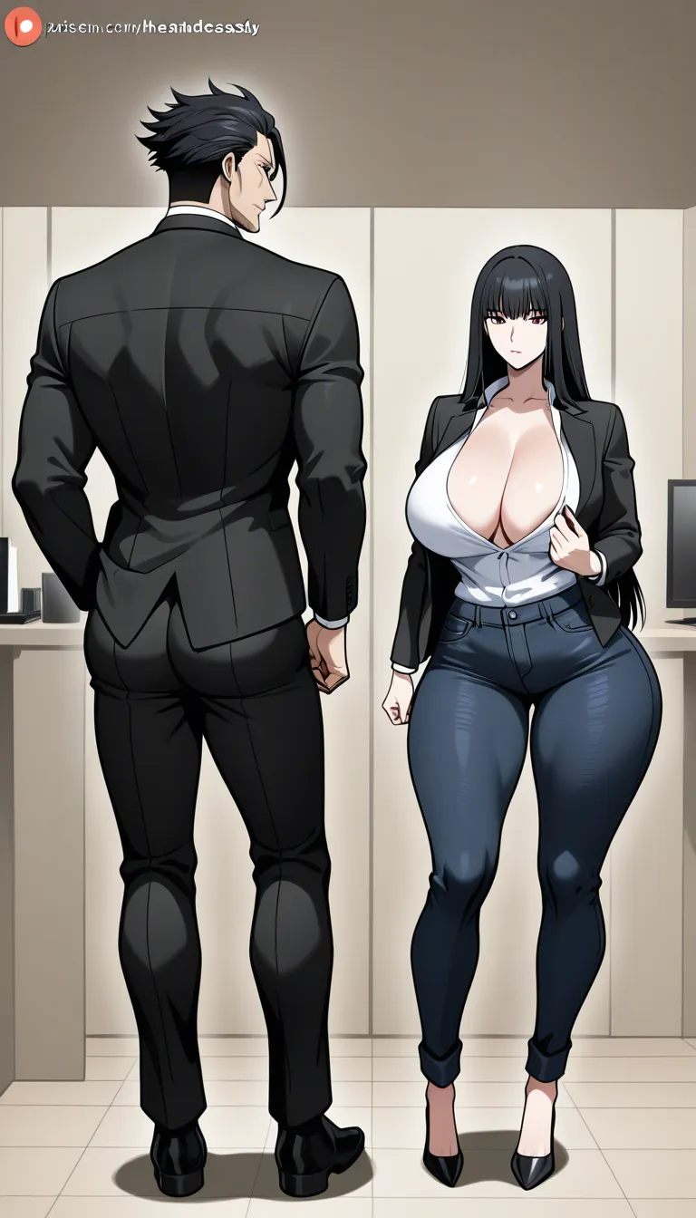 as hotwife scene first time
she have huge breast, long black hair straight, curvy body, sexy huge curvy ass curvy legs_apart she has 25 years big body as sexy she is wearing black suits with open breast in 70% to attrack men in coffee and bleu denim jean
with huge ass and she takes her picture with her with stranger in coffee he makes his hand on her legs stranger touche her boobs and her legs with his hand and she is so hot and shy
stranger licking her pissy and ass and entered his face on it and takes picture to her husband, hentai_studio_quality