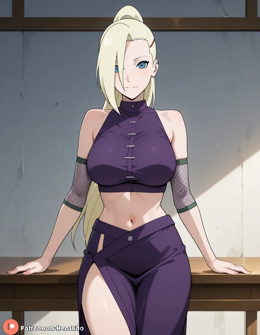 best quality, detailed shading, Yamanaka Ino, mature female, boruto anime,, hentai_studio_quality